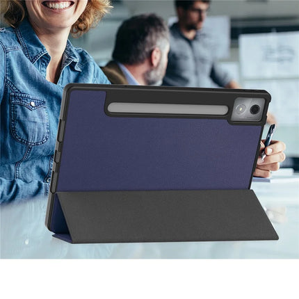 For Lenovo Idea Tab Pro Case Tri-Fold Stand Leather + PC Tablet Cover with Pen Holder