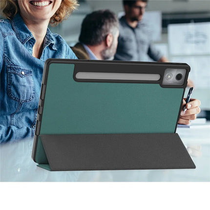 For Lenovo Idea Tab Pro Case Tri-Fold Stand Leather + PC Tablet Cover with Pen Holder