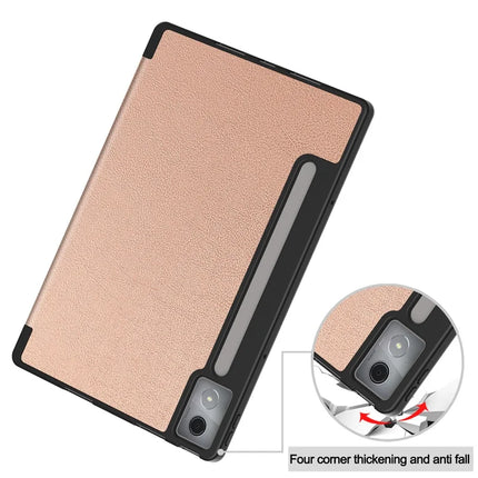 For Lenovo Idea Tab Pro Case Tri-Fold Stand Leather + PC Tablet Cover with Pen Holder