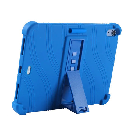 For iPad Air 11 (2024) Silicone Case with Kickstand Rugged Protective Cover