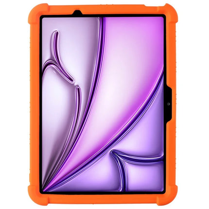 For iPad Air 11 (2024) Silicone Case with Kickstand Rugged Protective Cover