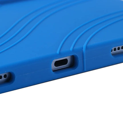 For iPad Air 11 (2024) Silicone Case with Kickstand Rugged Protective Cover