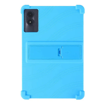 For Blackview Tab 90 / Tab 90 WiFi Silicone Case with Kickstand Rugged Protective Cover - Baby Blue