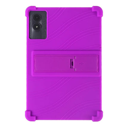 For Blackview Tab 90 / Tab 90 WiFi Silicone Case with Kickstand Rugged Protective Cover - Purple