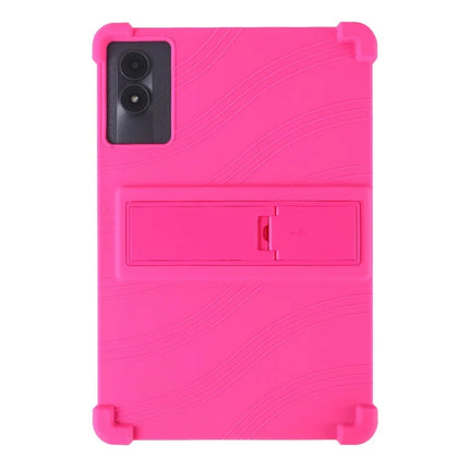 For Blackview Tab 90 / Tab 90 WiFi Silicone Case with Kickstand Rugged Protective Cover - Rose