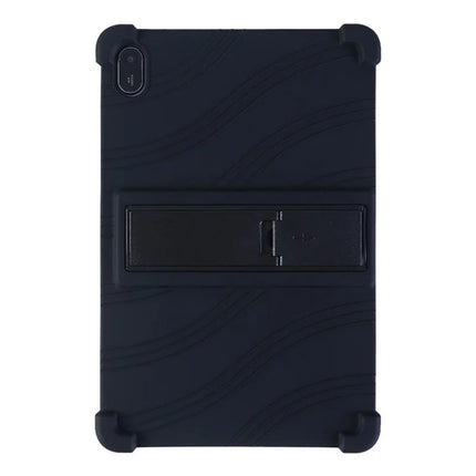 For Huawei MatePad SE 11 Silicone Case with Kickstand Rugged Protective Cover - Black