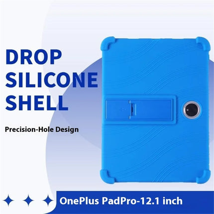 For Oppo Pad 3 / OnePlus Pad Pro Silicone Case with Kickstand Rugged Protective Cover