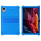 For Lenovo Tab K11 Plus Silicone Case with Kickstand Rugged Protective Cover - Dark Blue