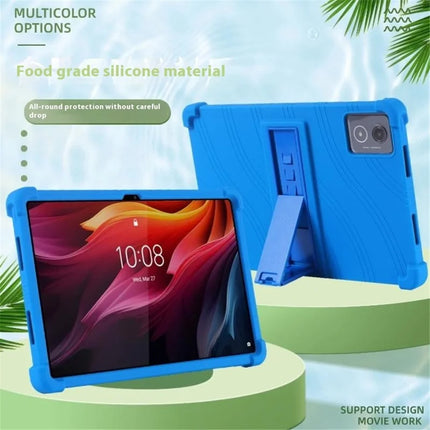 For Lenovo Tab K11 Plus Silicone Case with Kickstand Rugged Protective Cover