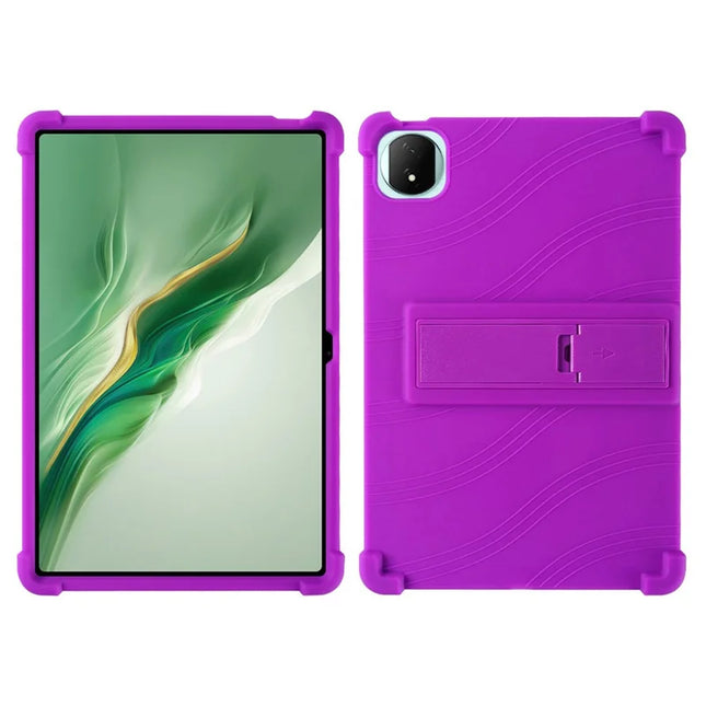 For Honor MagicPad 2 12.3 / Pad GT Pro Silicone Case with Kickstand Rugged Protective Cover - Purple