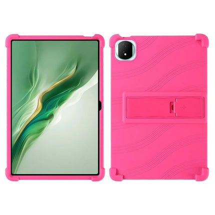 For Honor MagicPad 2 12.3 / Pad GT Pro Silicone Case with Kickstand Rugged Protective Cover - Rose