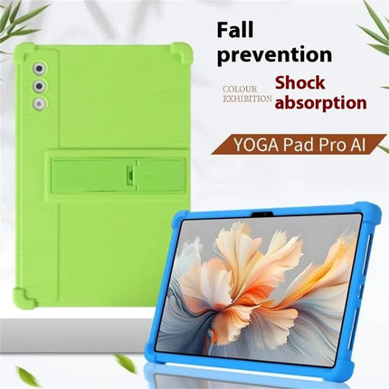 For Lenovo Yoga Tab Plus / Pad Pro AI Silicone Case with Kickstand Rugged Protective Cover