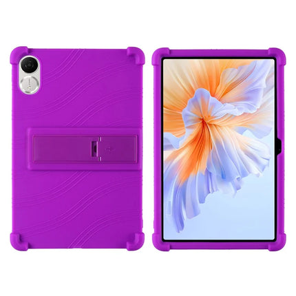 For Honor Pad V9 Silicone Case with Kickstand Rugged Protective Cover - Purple