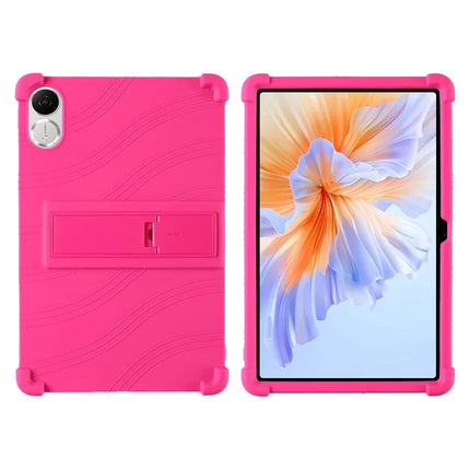 For Honor Pad V9 Silicone Case with Kickstand Rugged Protective Cover - Rose