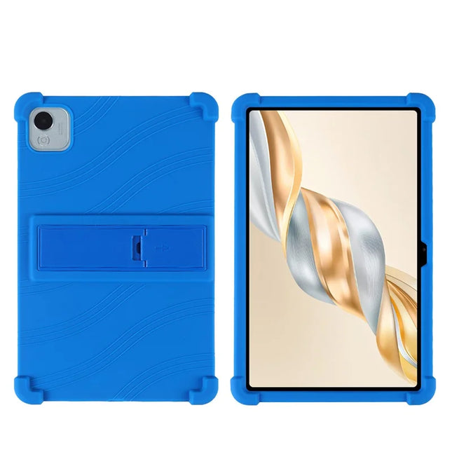 For Honor Pad X9 Pro Silicone Case with Kickstand Rugged Protective Cover - Dark Blue