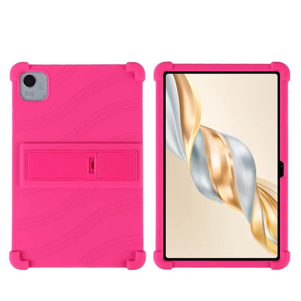 For Honor Pad X9 Pro Silicone Case with Kickstand Rugged Protective Cover - Rose