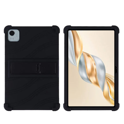 For Honor Pad X9 Pro Silicone Case with Kickstand Rugged Protective Cover - Black
