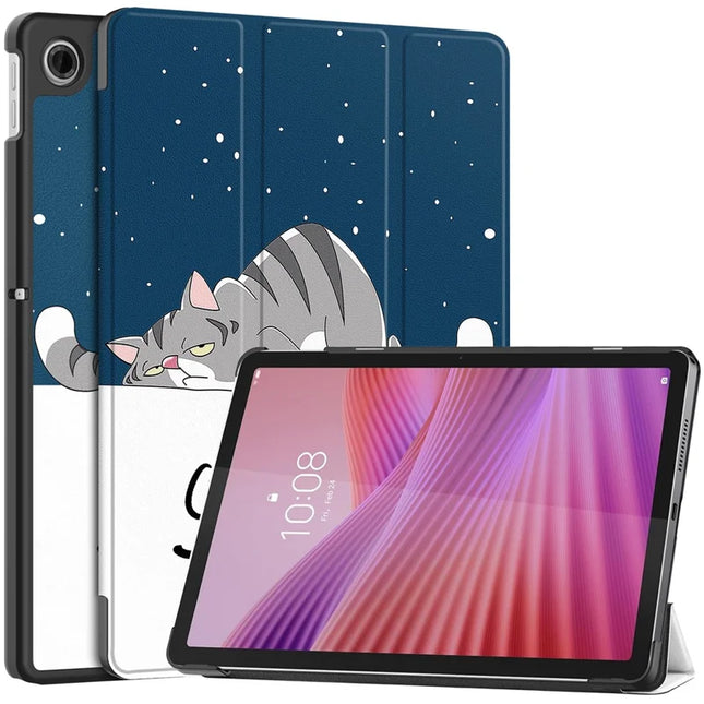 For Lenovo Tab TB311FU Pro Case Pattern Print Leather Stand Tablet Cover - Cat