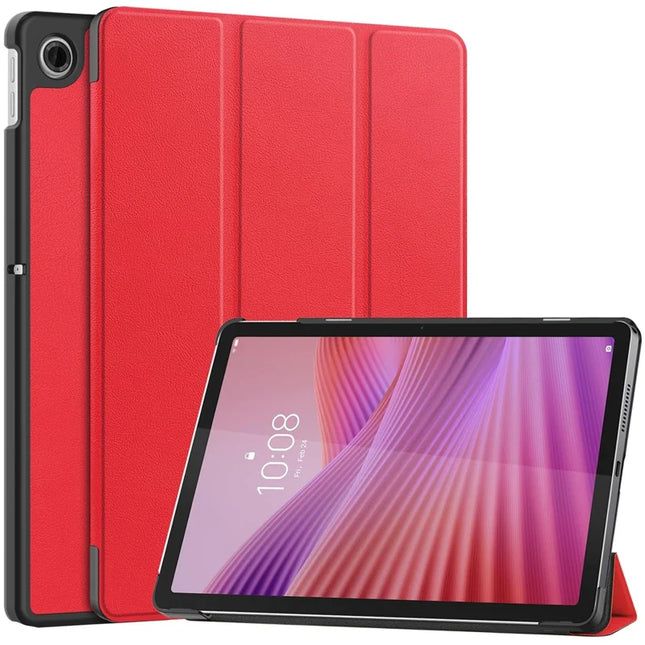 For Lenovo Tab TB311FU Case Anti-Drop Leather Stand Tablet Cover - Red