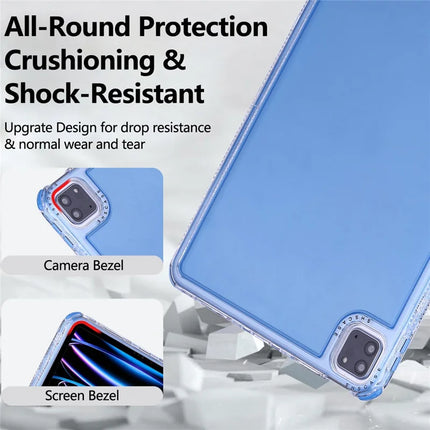 Clear Case for iPad Pro 11 (2022) / (2021) / (2020) / (2018) 3 in 1 PC + TPU Shockproof Tablet Cover