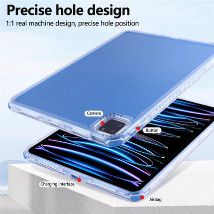 Clear Case for iPad Pro 11 (2022) / (2021) / (2020) / (2018) 3 in 1 PC + TPU Shockproof Tablet Cover