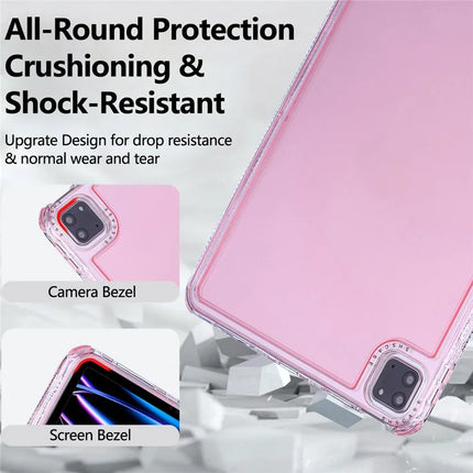 Clear Case for iPad Pro 11 (2022) / (2021) / (2020) / (2018) 3 in 1 PC + TPU Shockproof Tablet Cover