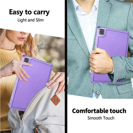 Clear Case for iPad Pro 11 (2022) / (2021) / (2020) / (2018) 3 in 1 PC + TPU Shockproof Tablet Cover