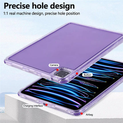 Clear Case for iPad Pro 11 (2022) / (2021) / (2020) / (2018) 3 in 1 PC + TPU Shockproof Tablet Cover