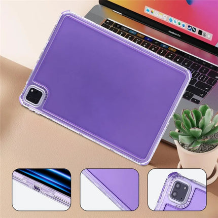 Clear Case for iPad Pro 11 (2022) / (2021) / (2020) / (2018) 3 in 1 PC + TPU Shockproof Tablet Cover