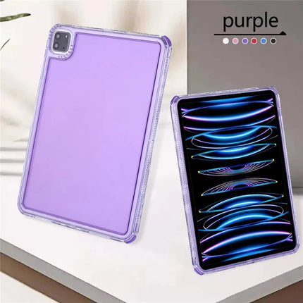 Clear Case for iPad Pro 11 (2022) / (2021) / (2020) / (2018) 3 in 1 PC + TPU Shockproof Tablet Cover