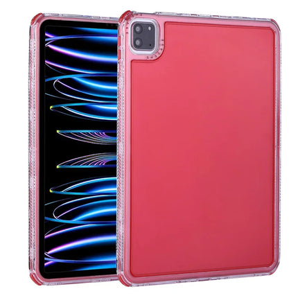 Clear Case for iPad Pro 11 (2022) / (2021) / (2020) / (2018) 3 in 1 PC + TPU Shockproof Tablet Cover - Red