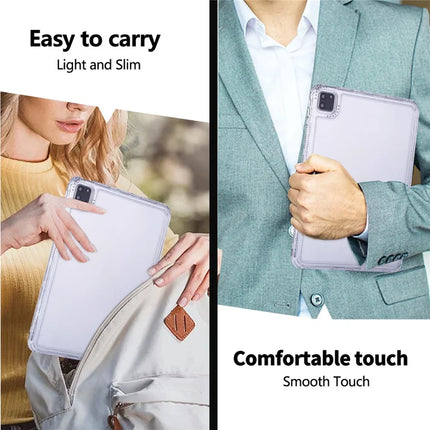 Clear Case for iPad Pro 11 (2022) / (2021) / (2020) / (2018) 3 in 1 PC + TPU Shockproof Tablet Cover