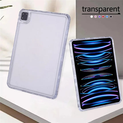 Clear Case for iPad Pro 11 (2022) / (2021) / (2020) / (2018) 3 in 1 PC + TPU Shockproof Tablet Cover