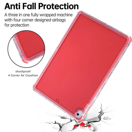 Clear Case for iPad 10.2 (2021)  /  (2020)  /  (2019)  /  Air 10.5 inch (2019) 3 in 1 PC + TPU Shockproof Tablet Cover