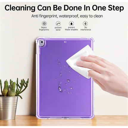 Clear Case for iPad 10.2 (2021)  /  (2020)  /  (2019)  /  Air 10.5 inch (2019) 3 in 1 PC + TPU Shockproof Tablet Cover