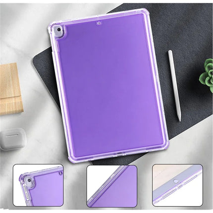 Clear Case for iPad 10.2 (2021)  /  (2020)  /  (2019)  /  Air 10.5 inch (2019) 3 in 1 PC + TPU Shockproof Tablet Cover