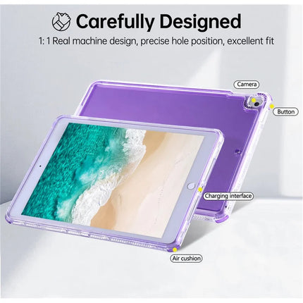 Clear Case for iPad 10.2 (2021)  /  (2020)  /  (2019)  /  Air 10.5 inch (2019) 3 in 1 PC + TPU Shockproof Tablet Cover