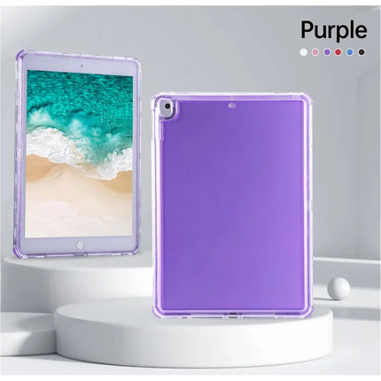 Clear Case for iPad 10.2 (2021)  /  (2020)  /  (2019)  /  Air 10.5 inch (2019) 3 in 1 PC + TPU Shockproof Tablet Cover