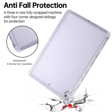 Clear Case for iPad 10.2 (2021)  /  (2020)  /  (2019)  /  Air 10.5 inch (2019) 3 in 1 PC + TPU Shockproof Tablet Cover