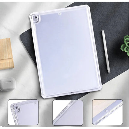 Clear Case for iPad 10.2 (2021)  /  (2020)  /  (2019)  /  Air 10.5 inch (2019) 3 in 1 PC + TPU Shockproof Tablet Cover