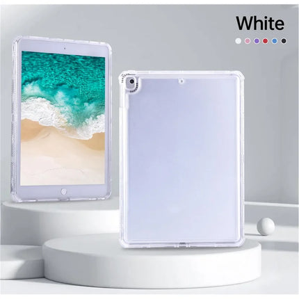 Clear Case for iPad 10.2 (2021)  /  (2020)  /  (2019)  /  Air 10.5 inch (2019) 3 in 1 PC + TPU Shockproof Tablet Cover