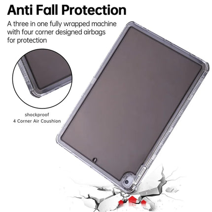 Clear Case for iPad 10.2 (2021)  /  (2020)  /  (2019)  /  Air 10.5 inch (2019) 3 in 1 PC + TPU Shockproof Tablet Cover