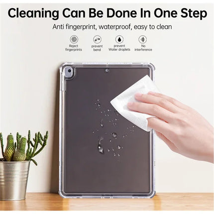 Clear Case for iPad 10.2 (2021)  /  (2020)  /  (2019)  /  Air 10.5 inch (2019) 3 in 1 PC + TPU Shockproof Tablet Cover