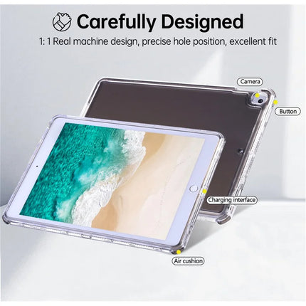 Clear Case for iPad 10.2 (2021)  /  (2020)  /  (2019)  /  Air 10.5 inch (2019) 3 in 1 PC + TPU Shockproof Tablet Cover