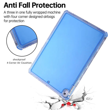 Clear Case for iPad 10.2 (2021)  /  (2020)  /  (2019)  /  Air 10.5 inch (2019) 3 in 1 PC + TPU Shockproof Tablet Cover