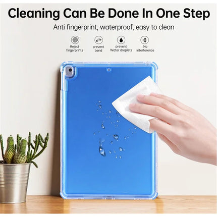 Clear Case for iPad 10.2 (2021)  /  (2020)  /  (2019)  /  Air 10.5 inch (2019) 3 in 1 PC + TPU Shockproof Tablet Cover