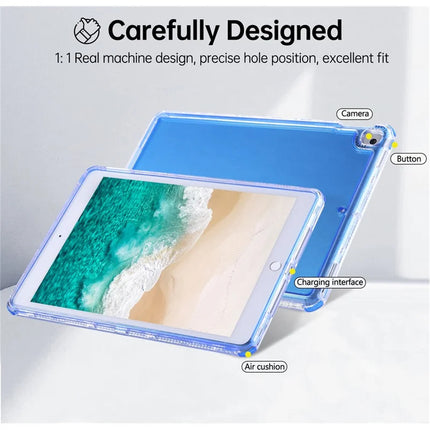 Clear Case for iPad 10.2 (2021)  /  (2020)  /  (2019)  /  Air 10.5 inch (2019) 3 in 1 PC + TPU Shockproof Tablet Cover