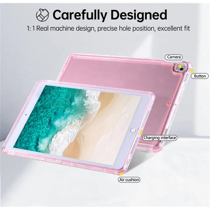 Clear Case for iPad 10.2 (2021)  /  (2020)  /  (2019)  /  Air 10.5 inch (2019) 3 in 1 PC + TPU Shockproof Tablet Cover