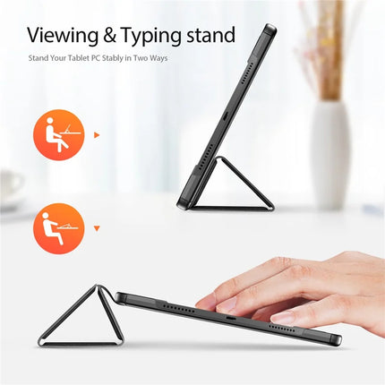 For Lenovo Idea Tab Pro Case DUX DUCIS Domo Series Tri-fold Stand PU Leather Protective Tablet Cover