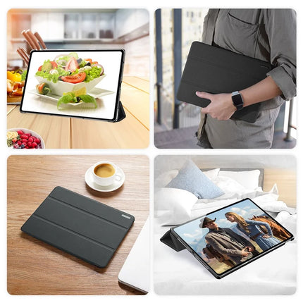 For Lenovo Idea Tab Pro Case DUX DUCIS Domo Series Tri-fold Stand PU Leather Protective Tablet Cover